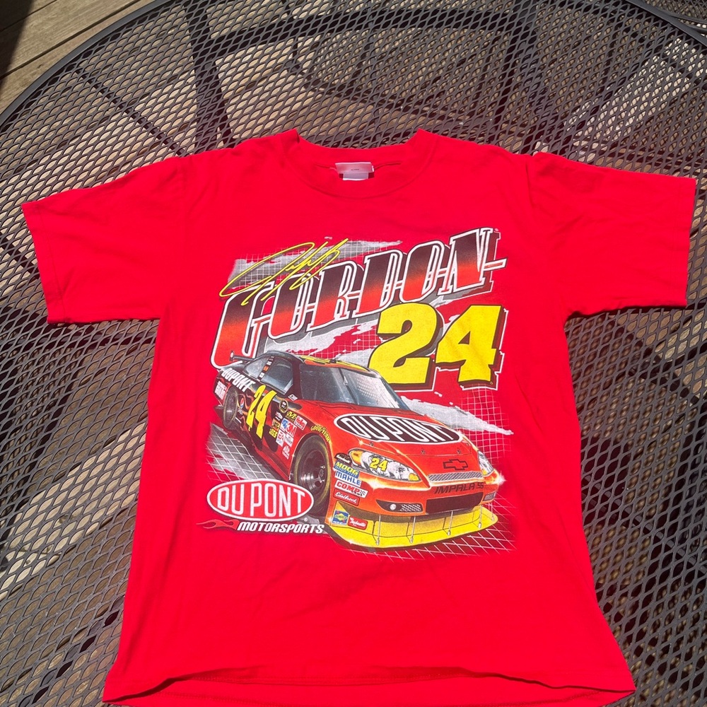 Chase Authentics Jeff Gordon #24 Nascar 2 Sided Graphic Shirt Mens M Dupont